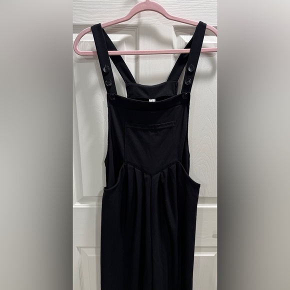 HALARA Black Wide Leg Overall Jumpsuit Size Medium NWT Adjustable Straps Pockets - Picture 5 of 15